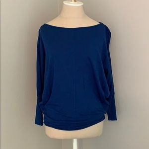 Deep Blue Velvet Long Sleeve T-Shirt, P